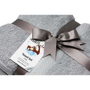 Ensemble de 6 serviettes de bain de luxe de haute qualité, séchage rapide, doux pour la peau, technique jacquard, couleur unie, idéal pour la maison et les enfants - Product Image 5