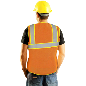 Chaleco de Seguridad de Trabajo de Poliéster Naranja Sólido Personalizable de Alta Calidad para Hombre, Uniforme, Mejor Precio, Suministro de Fábrica de Bangladesh, Logotipo Personalizado - Product Image 2