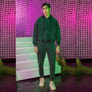 Jogging évasé personnalisé délavé à l'acide ensemble de sweat à capuche coton polaire maigre soleil délavé survêtement imprimé en détresse survêtements pour l'hiver - Product Image 6