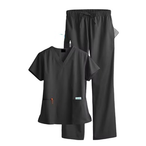 Fashionable Breathable Eco-Friendly Unisex Nursing <b>Scrubs</b> Uniforms with Needle Detection and Custom Logo Options for Hospitals - Product Image 3