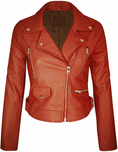 Chaqueta de mujer de cuero de oveja genuino de alta calidad, diseño personalizado informal con característica impermeable, producto terminado, estilo pakistaní - Product Image 5