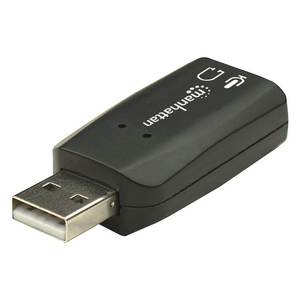 Manhattan Black USB DAC 879 Cable de tarjeta de audio externa Modelo 0395562 2 canales - Product Image 4