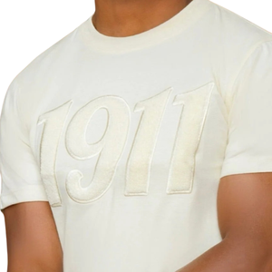 T-shirt en chenille solide en coton neutre à col rond KAP poids lourd vêtements de fraternité grecque T-shirt de style collégial propre - Product Image 2