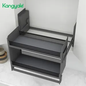 Kitchen Cabinet Pull-down Lift Basket Storage Spice Racks Wall Cabinet  Up&Down Vertical Lift Drawer Baskets - AliExpress