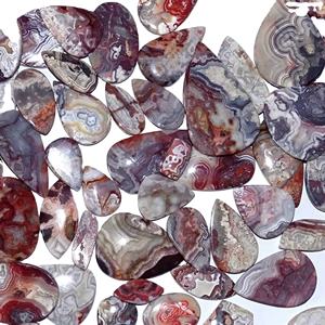 Vente en gros d'agate naturelle folle en dentelle Cabochon de pierres précieuses en vrac Fabrication de bijoux en quartz Pierres précieuses en vrac - Product Image 2