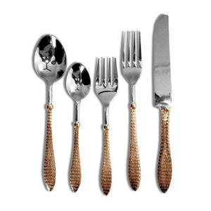 Couverts en métal pour mariage, couverts en argent poli, couteau, fourchette, cuillère, ensemble de couverts pour buffets - Product Image 3