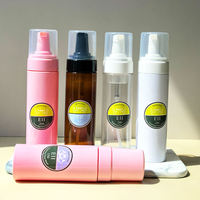 Bouteille de mousse nettoyante moussante rechargeable en PETG avec logo personnalisé imprimé en couleur, pulvérisateur à pompe, marque Unalilia, 30 ml, 150 ml