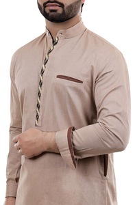 KURTA – pyjama de Collection pour hommes Shalwar Kameez avec broderie et design brodé - Product Image 6