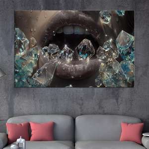 Affiche Glam Sparkling Gem : Art mural imprimé sur toile pour une décoration élégante, TOILE ENVELOPPEE - Product Image 1