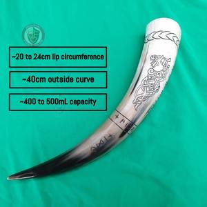 Cuerno para beber medieval vikingo cuerno real natural pulido hecho a mano con la mejor calidad. - Product Image 6