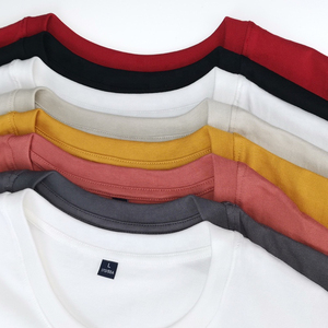 Camiseta transpirable Premium para hombre con logotipo personalizado impreso 100% algodón 220GSM camiseta lisa en blanco de lona de alta calidad para suministro ODM - Product Image 4