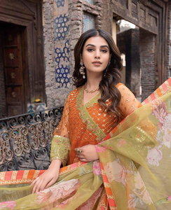 Tenue décontractée 3 pièces personnalisée pour femmes, broderie lourde, dentelle, décoration, nouveau design pour les fêtes de mariage, tailles disponibles - Product Image 5