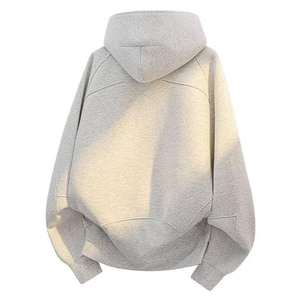 Sudadera con Media Cremallera para Hombre, Otoño Invierno, Venta al por Mayor de Fábrica, Sudadera con Hombros Caídos y Cremallera, Sudadera con Capucha Lisa - Product Image 5