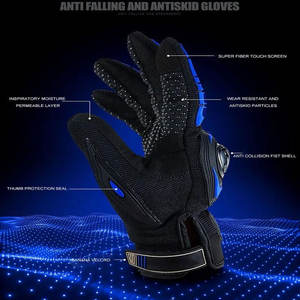 Guantes de Motociclismo de Carreras Personalizados de Alta Calidad al por Mayor, Nuevo Diseño, Guantes de Motocicleta de Cuero para Deportes y Esquí, Duraderos - Product Image 3