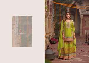 Design haut de gamme pour vous avec un costume palazzo vibrant aux couleurs vives et une broderie détaillée pour les célébrations festives - Product Image 4