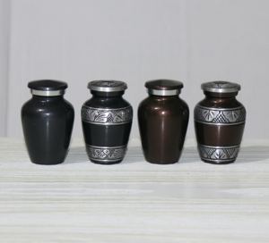 La mejor venta al por mayor de mini urnas de metal de aluminio para cremación, urna de metal funeraria recuerdo urna tarro conmemorativo para cenizas humanas por HHO - Product Image 5