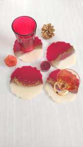 Posavasos de resina más vendidos, diseño de lujo hecho a mano para uso en el hogar y la Oficina, posavasos de forma Irregular de piedra, prevención de arañazos 2025 - Product Image 3