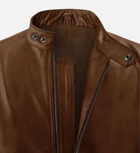 Veste en cuir de vachette de qualité supérieure pour hommes, veste en cuir PU conçue à la mode, vêtements pour hommes de haute qualité, nouvelle collection - Product Image 3