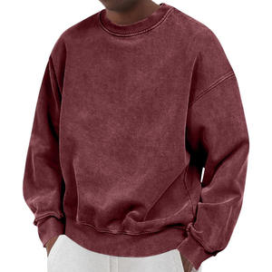 เสื้อยืดทรงบ็อกซี่ผู้ชาย ผ้าคอตตอน 300gsm ล้างสีแบบแอซิด แขนยาว สไตล์สตรีทแวร์ วินเทจ - Product Image 3