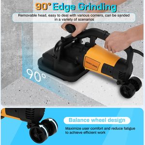 Ponceuse industrielle 4 têtes 3800W pour sols en béton avec extraction de poussière, disque de meulage diamanté et pierre de polissage pour béton et métal - Product Image 5