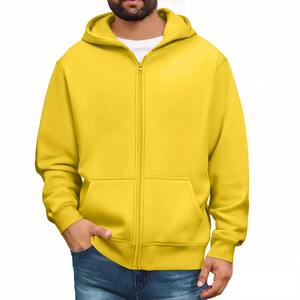 Otoño Invierno personalizado 100% sudaderas con capucha de algodón para hombres mujeres personalizado impreso manga larga cremallera Streetwear Casual deportes - Product Image 2