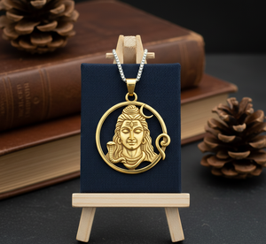 Collier chaîne à maillons en argent 925 rhodié avec pendentif spirituel Shiva, plaqué or, sertissage clos naturel, pour usage quotidien, tendance mode - Product Image 6