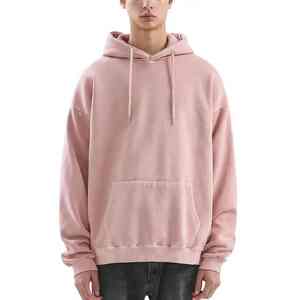 Sweat à capuche haut de gamme goutte épaule hommes sweat 500 460 400 Gsm Logo personnalisé français éponge poids lourd sweat à capuche surdimensionné - Product Image 4