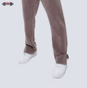 Nueva moda gran oferta invierno ácido lavado hombres chándal 100% algodón forro polar con capucha deporte ropa de calle - Product Image 5