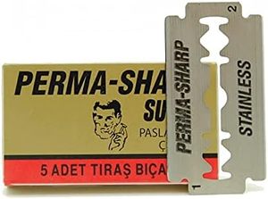 Cuchillas de afeitar de doble filo Perma-Sharp Super, paquete de 5, repuestos de acero inoxidable para afeitado suave y preciso, venta al por mayor - Product Image 2