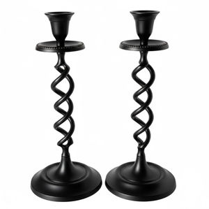 Ensemble de 3 bougeoirs en métal de qualité supérieure, bougeoirs uniques en acier inoxydable argenté pour la décoration de table à la maison, accessoire d'éclairage - Product Image 5