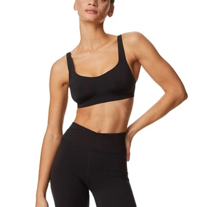 New Arrival Women's Sports Bra Eco-Friendly Breathable Yoga Gym Wear Medium Support Seamless Front Logo Removable <b>Pads</b> 2026 - Product Image 1