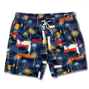 Shorts de plage sportifs pour hommes 100% polyester avec impression numérique anti-froissement Maillots de bain d'été - Product Image 5