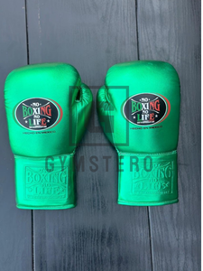Gants de boxe GYMSTERO en cuir de vachette véritable de haute qualité, sangle de poignet réglable, fermeture à boucle, logo personnalisé - Product Image 2
