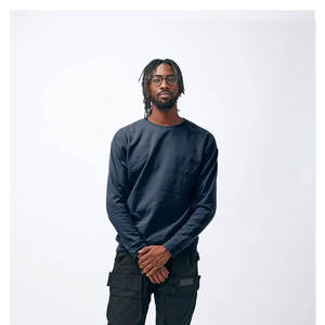 Tultex เสื้อสเวตเตอร์คอกลมขนแกะ340ยูนิเซ็กส์, เสื้อสเวตเชิ้ตคอกลมมีฮู้ดเสื้อสเวตเชิ้ตขนแกะเปิดไหล่ - Product Image 4