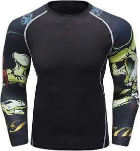 Custom Logo Unisex Rash Guard: UPF 50+ Quick Dry Compression <b>Swim</b> <b>Shirt</b> for Training & Surfing - Product Image 1