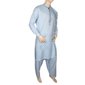 Traje Shalwar Elegante para Hombre - Azul Claro - Product Image 3