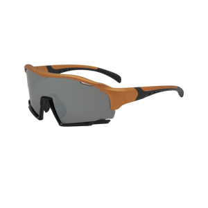 Orange Color Sport Sunglasses with UV400 Protection and Grey Lenses for Outdoor Activities - Product Image 1