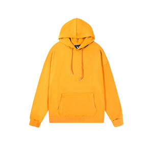 Printemps Automne Street Style Tenues Casual Wear Unisexe Poids Lourd Surdimensionné Couleur Unie Pull Drop Shoulder Hoodies - Product Image 4