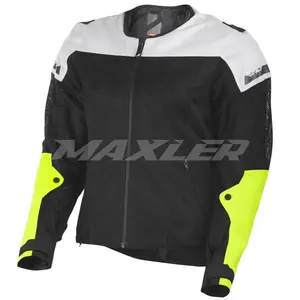 Veste de moto personnalisée en textile Cordura de course automobile pour hommes, imperméable et protégée, veste en cuir de moto