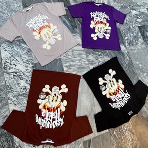 T-shirt en coton vintage surdimensionné pour homme 100% sérigraphie lourde à épaules tombantes et impression DTG 100% coton - Product Image 6