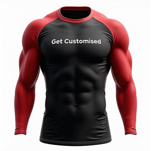 Custom Sublimation Print Men's Rashguard Compression Shirt MMA BJJ Jiu Jitsu Gym Wear lon Sleeve Fitness Training Top - Product Image 3