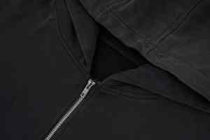 Sudadera con capucha francesa de gran tamaño Boxy de peso pesado 500GSM personalizada 100% algodón lavado ácido con cremallera ropa de calle para otoño - Product Image 4