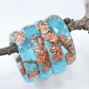 Bracelet de créateur vintage en résine géométrique, style bohème, acrylique, marbre, ambre, cadeau irrégulier pour femmes et filles - Product Image 1