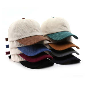 classic solid color corduroy baseball <b>cap</b> adult 5 panel <b>flat</b> brim hat lightweight breathable outdoor custom <b>design</b> <b>cap</b> - Product Image 6