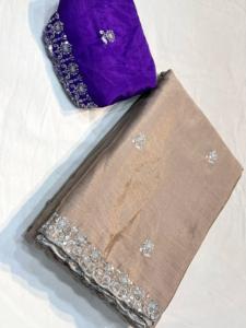 Tela Sari de corte de 6,30 metros de la mejor calidad para niñas fabricada a un excelente precio de 6,30 - Product Image 6