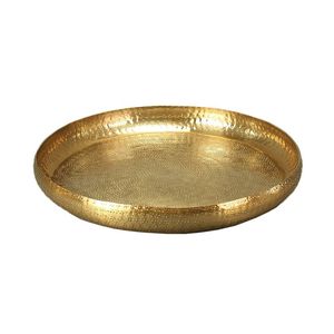 Bandeja de Servicio de Aluminio Hecha a Mano con Superficie Artística, Perfecta para Banquetes, Restaurantes e Interiores de Estilo Tradicional - Product Image 5