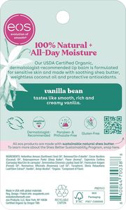 Bálsamo Labial Orgánico EOS Vanilla Bean en Esfera 0.25oz, Cuidado Labial Natural Hidratante para Labios Secos y Sensibles, Hidratación Durante Todo el Día, Venta al Por Mayor - Product Image 4
