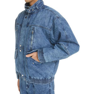 แจ็กเก็ตผ้าเดนิมสำหรับผู้ชายเสื้อแจ็กเก็ตยีนส์ฮิปฮอประบายอากาศได้ดีคุณภาพสูงสำหรับผู้ชาย - Product Image 4