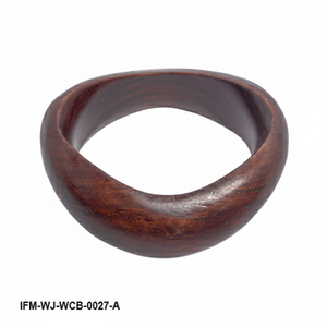 Brazalete de Madera Asimétrico Hecho a Mano, Pulido Natural, Brazalete de Madera Dura, Joyería Boho Chic para Mujer - Product Image 5