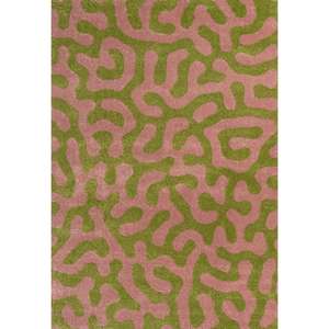 <b>Modern</b> Machine Made Joli Doodle Green & Pink Rectangular <b>Living</b> <b>Room</b> <b>Rug</b> by Netline Home - Product Image 1